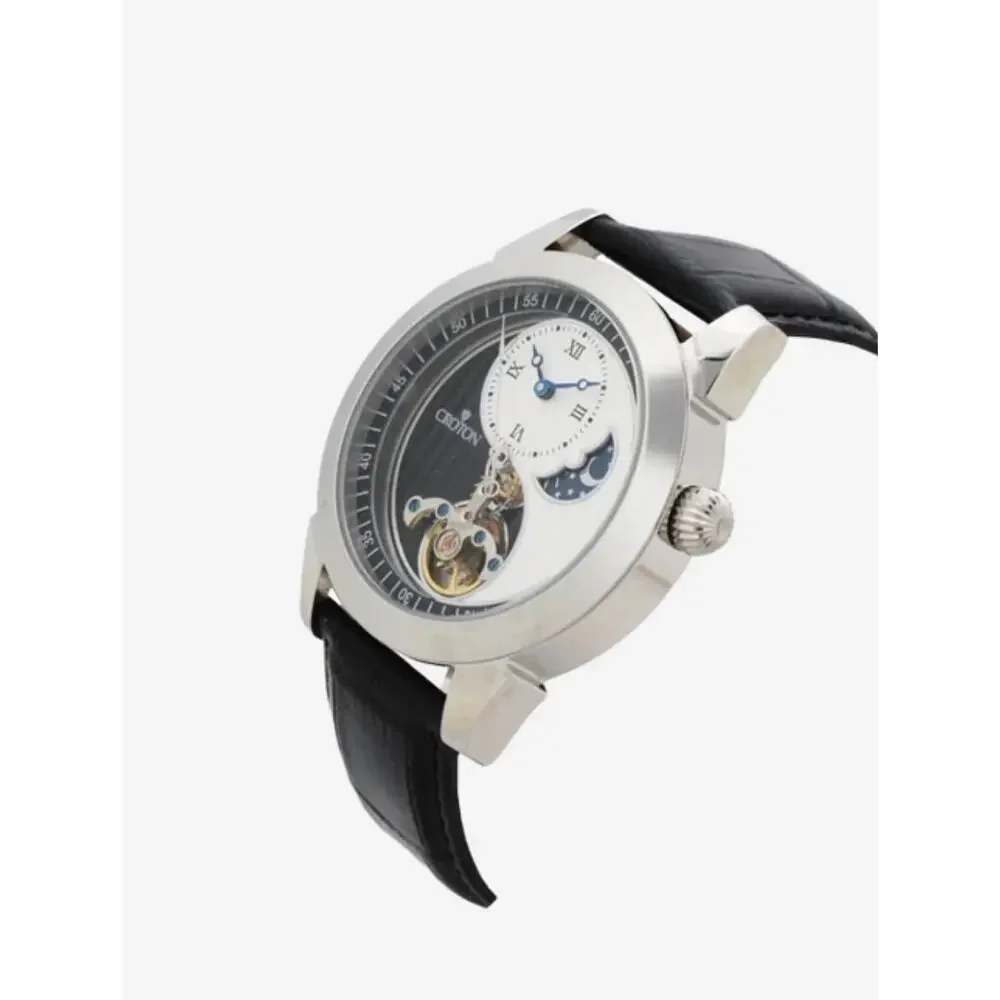 NWB Croton Imperial Yin Yang Mens Watch Silvertone